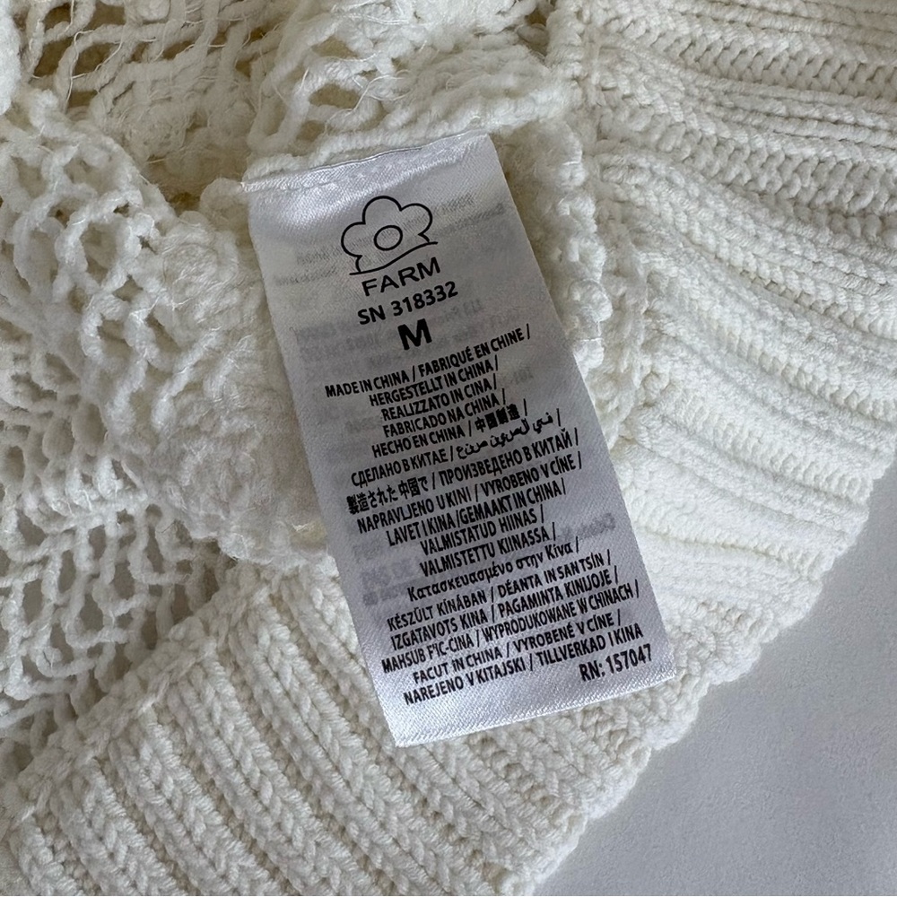 FARM Rio White Sweater - Picture 13 of 16